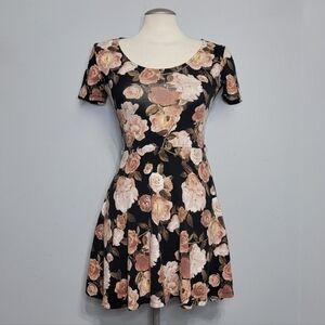 Forever 21 | Floral Print Fit and Flare Cotton Mini Dress